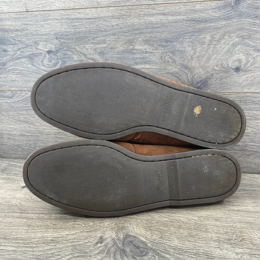 Sperry Top-Sider Chukka Boat Shoes Mens 13 Brown Shearling Lined Leather Boots